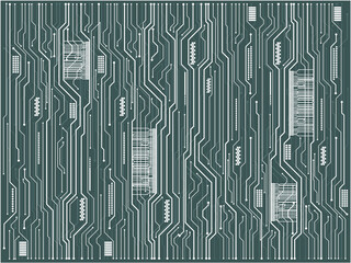 モダンな電子回路の抽象的テクスチャ：回路基板のデジタル回路パターン