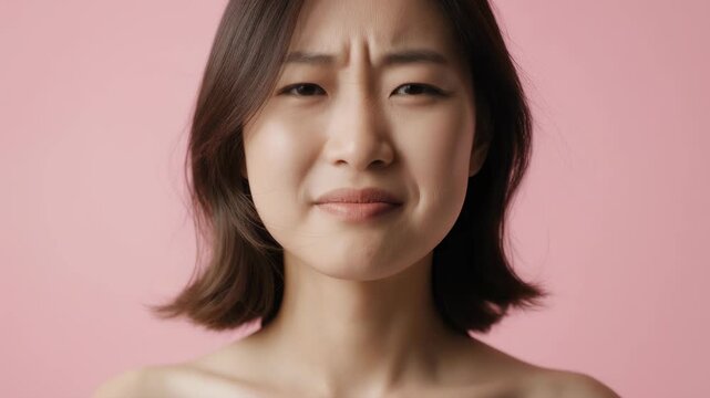 悔しさをこらえる女性　挫折・感情