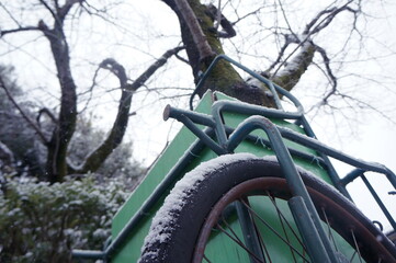 雪とリアカー