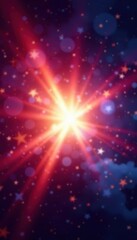 Fototapeta premium Abstract blurred starburst, radiant cosmic glow, celestial, texture, photography