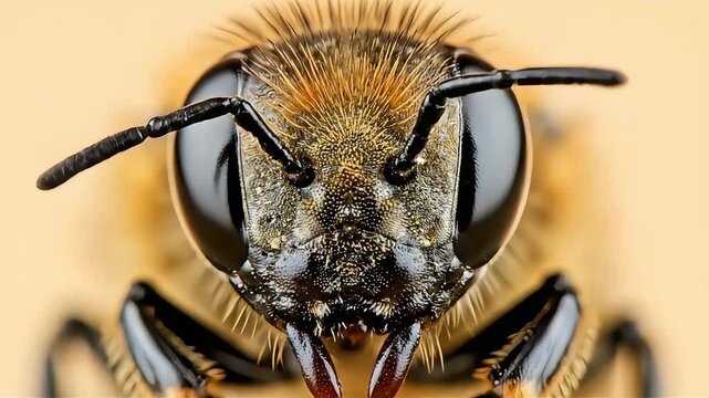 Macro Bee Head and Antenna Movement