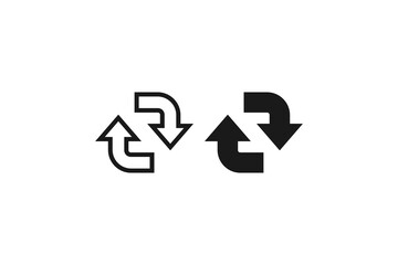 solid and outline icon of refresh
