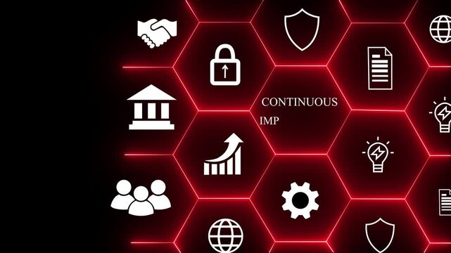 Continuous improvement concept. Solving problems, improving organizational processes. Creating continuous improvement mindset. Project and process management, lean improvement technique
