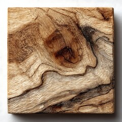 Close-up of Natural Wood Grain Texture with Swirls background