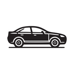Fototapeta premium black car isolated on white background