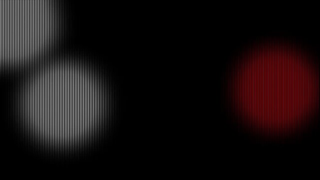 Abstract red and white circle lights animation vertical lines pattern background