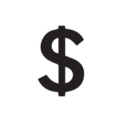 dollar sign on white background