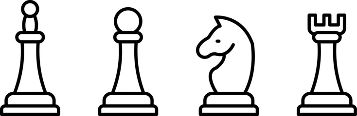 Chess Piece line icons © Fahad