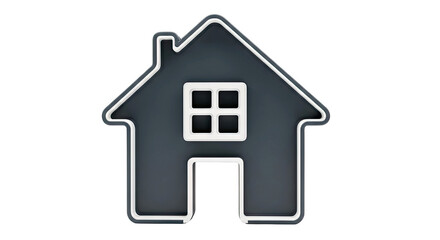 Obraz premium Simple 3D House Icon