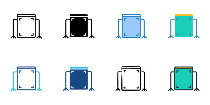 Chroma keying icons set multiple style collection. Editable stroke 

