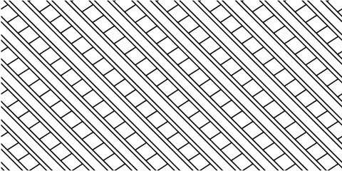 Seamless diagonal geometric stripe pattern with rectangular grid lines. Modern abstract repeating background ideal for wallpaper, textile, packaging, and surface design. Clean minimal monochrome 