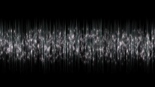 Sparkly lines dance across black background