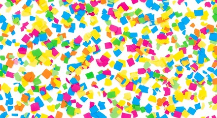 Vibrant Confetti Shower Background with Colorful Paper Pieces.