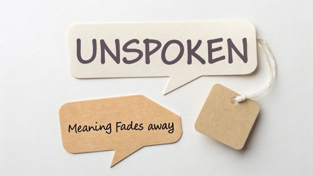 Unspoken Words and Fading Meaning Speech Bubbles