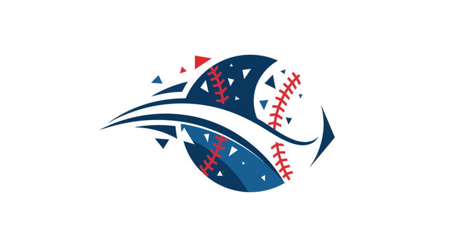 Dynamic Baseball Logo Design, Sports Branding, Creative Graphics, Vector Illustration, Modern Style, Eye-Catching Visual Concept