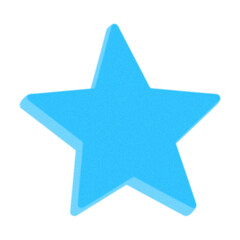 Fototapeta premium 3D Star Icon Symbol in Light Blue Color for App UI Web Interface Rating Favorite Review High Quality 3D Icon Illustration Transparent Background 