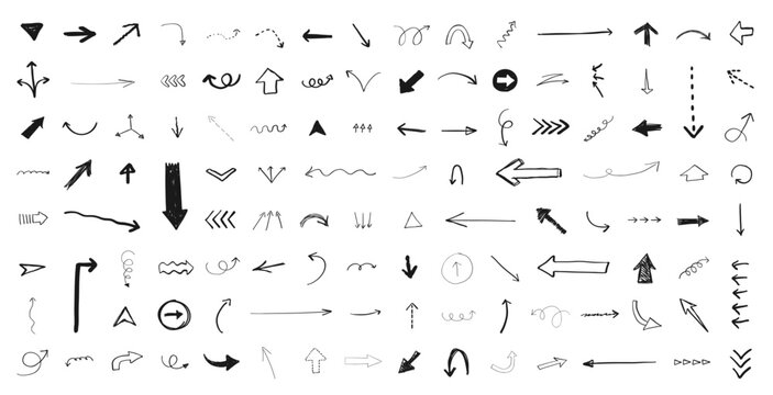 Hand-Drawn Vector Arrow Doodles