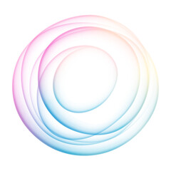 Obraz premium Modern Abstract Circular Flow Shape with Soft Gradient Transparent
