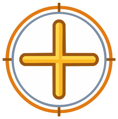 Obraz premium Crosshair symbol on white background for targeting and aiming concept