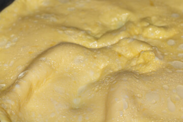 Obraz premium Delicious golden fried pastry with a soft texture and glistening surface represents traditional cuisine