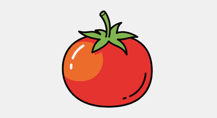 Vibrant and fresh cartoon tomato illustration a delightful graphic resource for kids and healthy