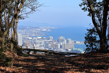 逢坂山の絶景ポイントに到着