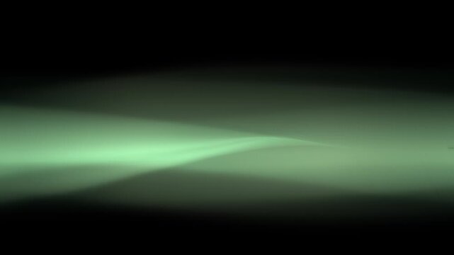 Abstract green waves with black dashes flow across black background