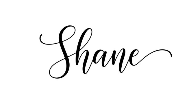 Flowing ink script of a traditional boy name