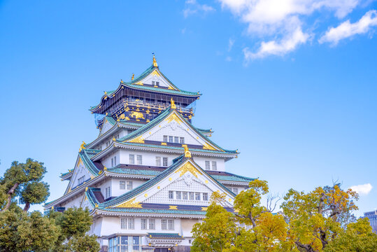 The castle is one of Japan's most famous landmarks and it played a major role in the unification of Japan during the sixteenth century, Osaka Castle Japan