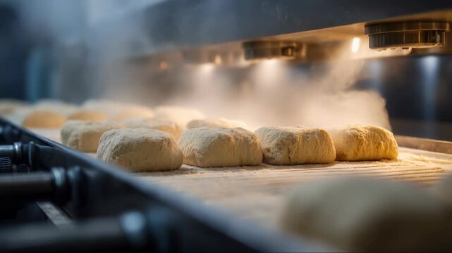 Industrial bakery production line for commercial food manufacturing