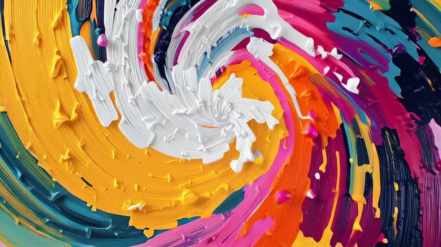 Vibrant colorful swirling abstract art.