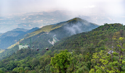 The most beautiful Viewpoint golden Bridge in da nang,vietnam,hill station and resort located in the Mountains west of the city of Da Nang, in central Vietnam.