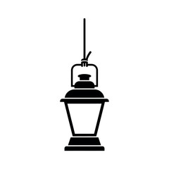 Fototapeta premium Hanging Lantern Silhouette Illustration.
