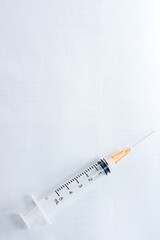 hypodermic needle(injection needle) on white background 