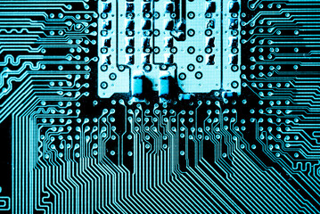 Abstract, Close up at electronic circuits, we see the technology of the mainboard, which is the important background of the computer. (logic board,cpu motherboard,Main board,system board,mobo)	