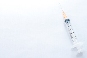 hypodermic needle(injection needle) on white background 