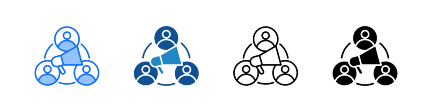 Public Relations Multiple Style Icon Set 