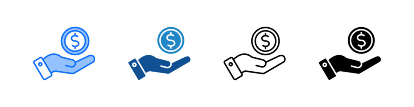 Pay Multiple Style Icon Set 