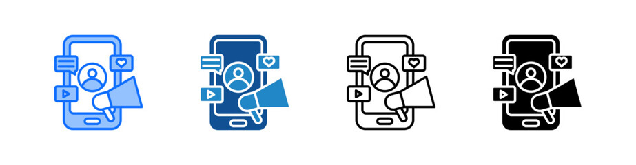 Marketing Multiple Style Icon Set 