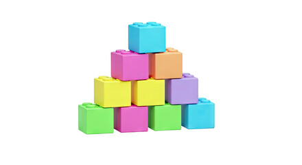 Obraz premium Stack of colorful building blocks