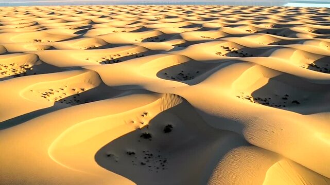 Desert Sand Dunes Landscape at Sunset.