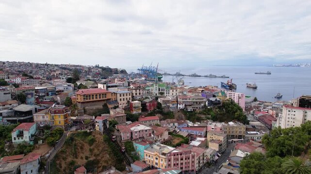Valparaiso Chile Drone 4K Southamerica