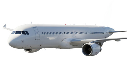 Obraz premium Airplane flying through the sky.