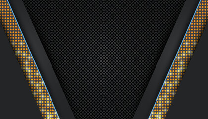 Abstract Dark Background with Gold Dots