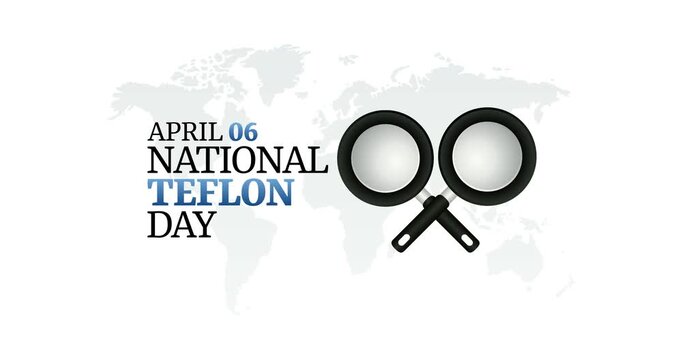 national teflon day motion video, ideal for national teflon day celebration
