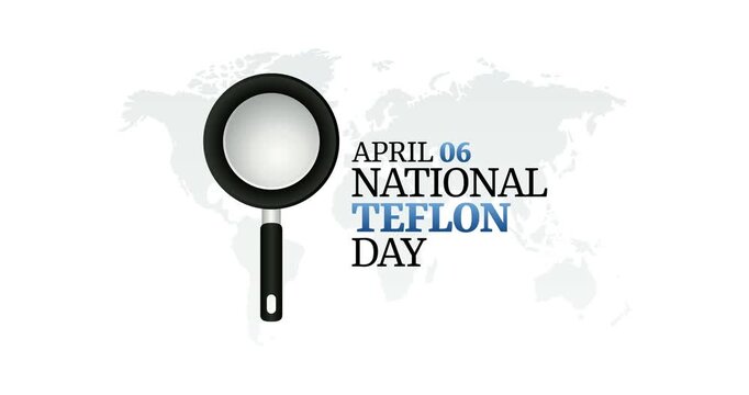 national teflon day motion video, ideal for national teflon day celebration
