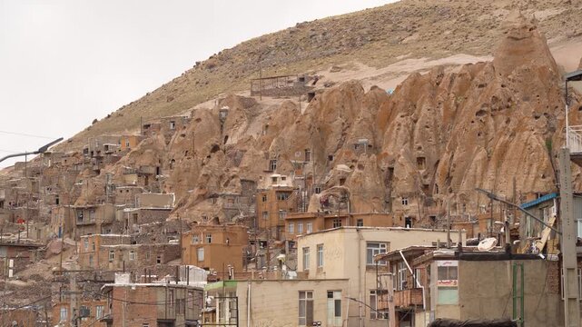 The ancient rock settlement of Kandovan in Iran