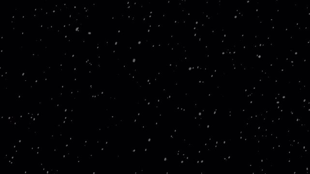 Realistic Falling Snow in 4K &mdash; Moderate flakes moving through mid-depth space with natural parallax and subtle wind for authentic winter realism.
