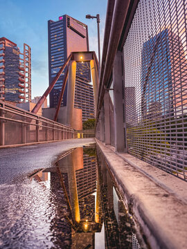 Modern office buildings, at Villa olimpia in Sao paulo, Brazil.