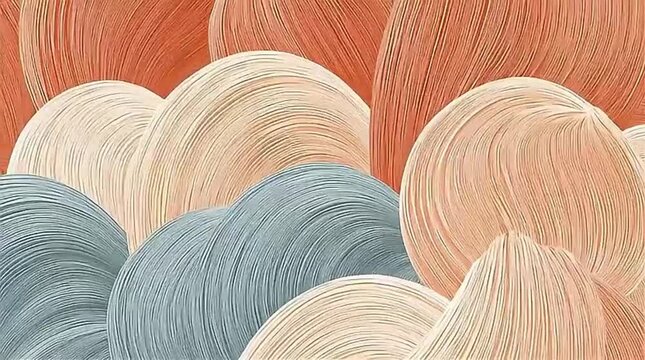 Abstract Waves of Soft Pastels with Flowing Textures